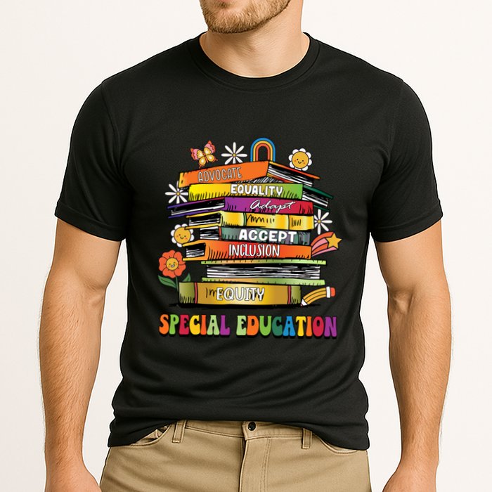 Accept Adapt Advocate Inclusion Equity Equality Sped Teacher Gift Cooling Performance Crew T-Shirt
