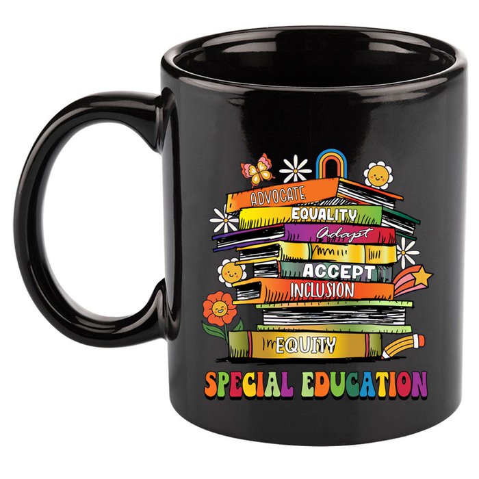 Accept Adapt Advocate Inclusion Equity Equality Sped Teacher Gift 11oz C Handle Ceramic Mug