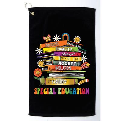 Accept Adapt Advocate Inclusion Equity Equality Sped Teacher Gift Golf Towel