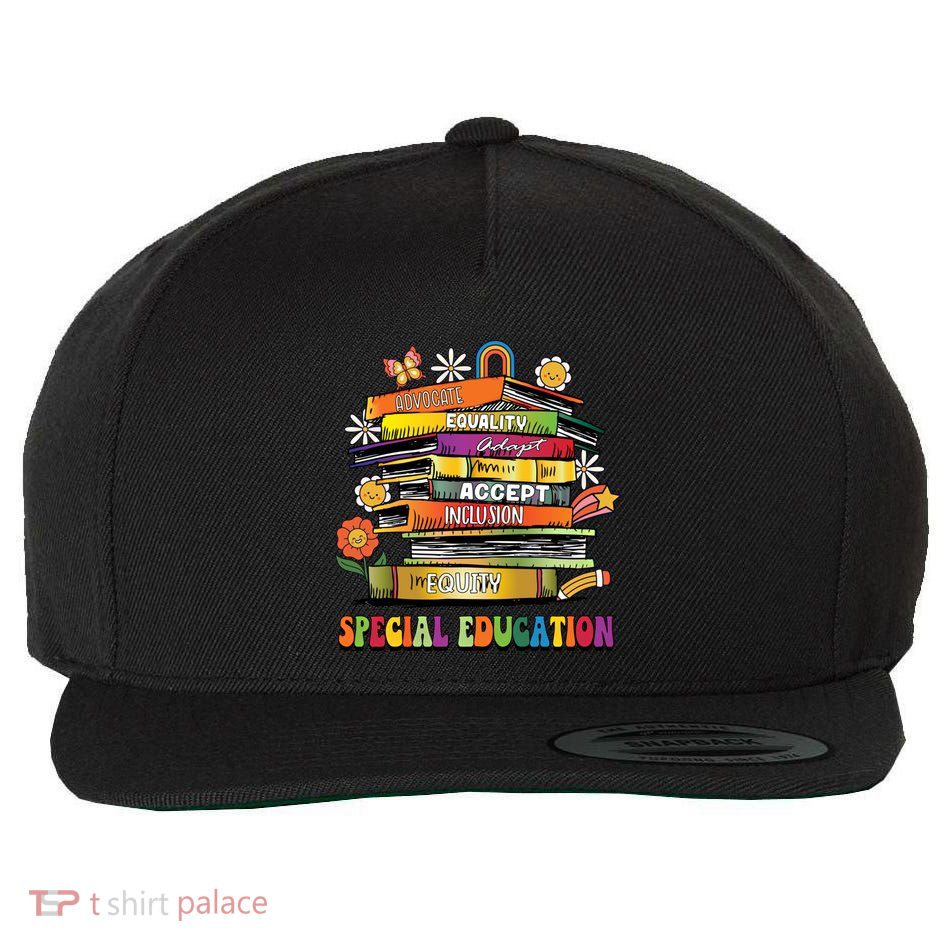 Accept Adapt Advocate Inclusion Equity Equality Sped Teacher Gift Wool Snapback Cap