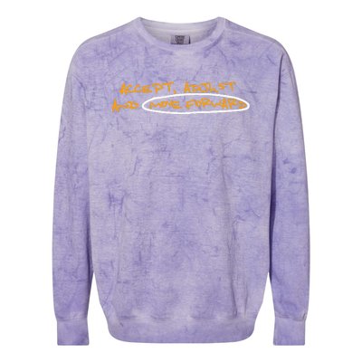 Accept Adjust And Move Forward Colorblast Crewneck Sweatshirt