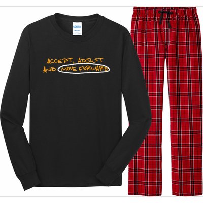 Accept Adjust And Move Forward Long Sleeve Pajama Set