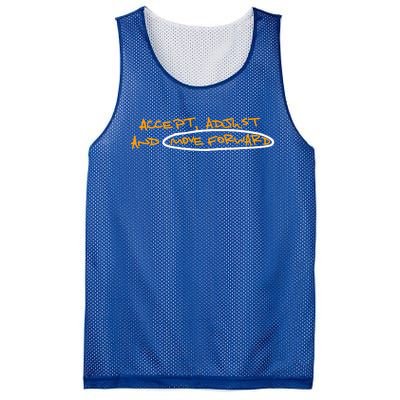 Accept Adjust And Move Forward Mesh Reversible Basketball Jersey Tank