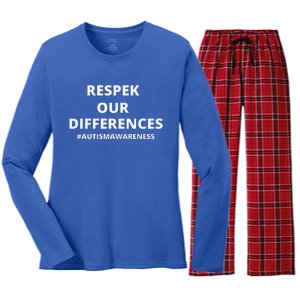 Autism Awareness Women's Long Sleeve Flannel Pajama Set 