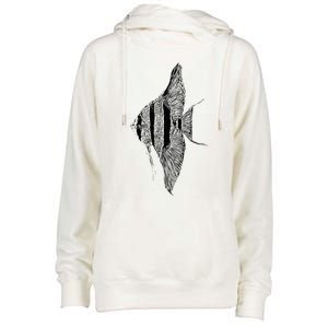 Altum Angelfish Angel Cichlid Lover Pterophyllum Aquarist Womens Funnel Neck Pullover Hood