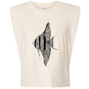 Altum Angelfish Angel Cichlid Lover Pterophyllum Aquarist Garment-Dyed Women's Muscle Tee