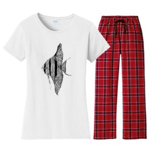 Altum Angelfish Angel Cichlid Lover Pterophyllum Aquarist Women's Flannel Pajama Set