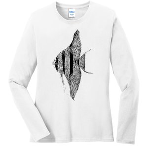 Altum Angelfish Angel Cichlid Lover Pterophyllum Aquarist Ladies Long Sleeve Shirt