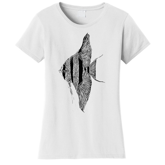 Altum Angelfish Angel Cichlid Lover Pterophyllum Aquarist Women's T-Shirt