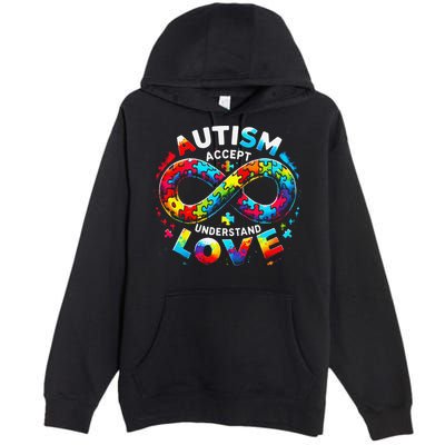 Autism Awareness Accept Understand Love Asd Support Autistic Premium Pullover Hoodie