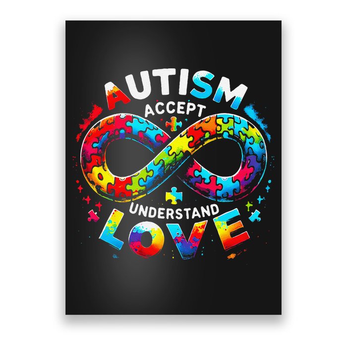 Autism Awareness Accept Understand Love Asd Support Autistic Poster
