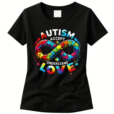 Autism Awareness Accept Understand Love Asd Support Autistic Womens T-Shirt