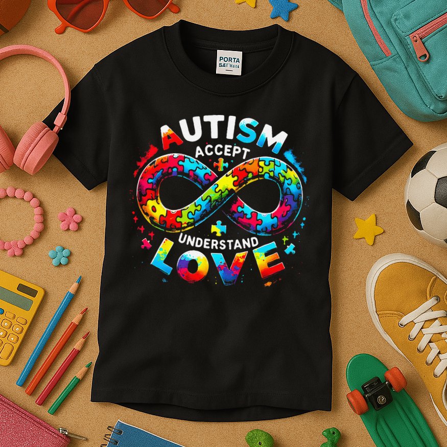 Autism Awareness Accept Understand Love Asd Support Autistic Kids T-Shirt