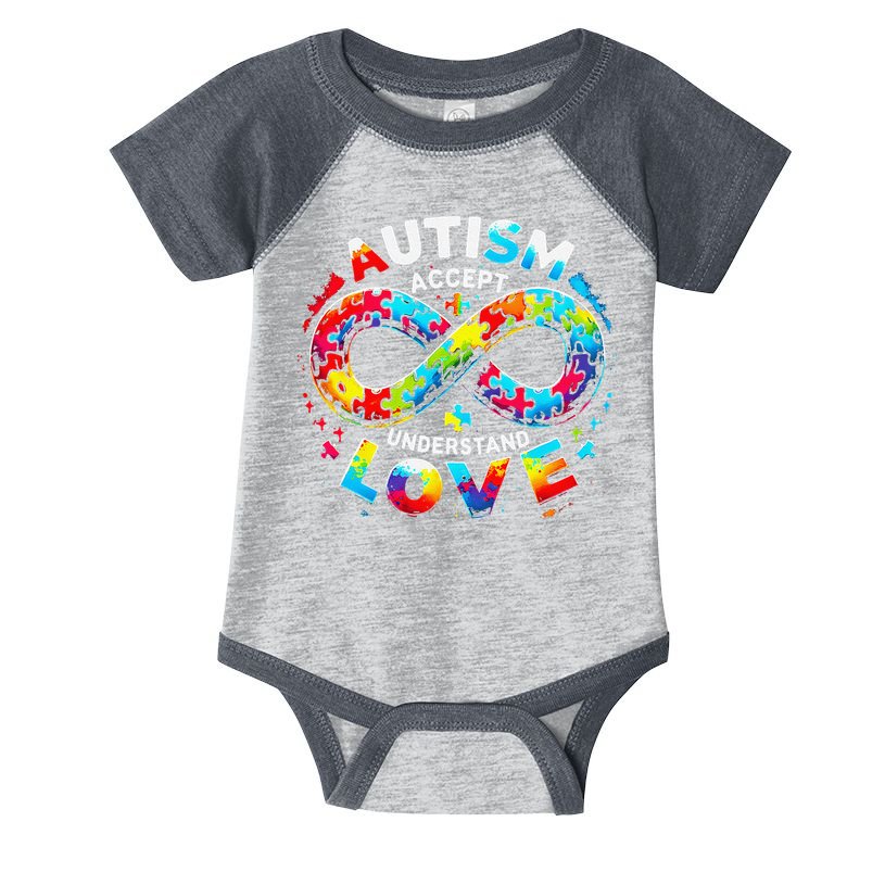 Autism Awareness Accept Understand Love Asd Support Autistic Infant Baby Jersey Bodysuit