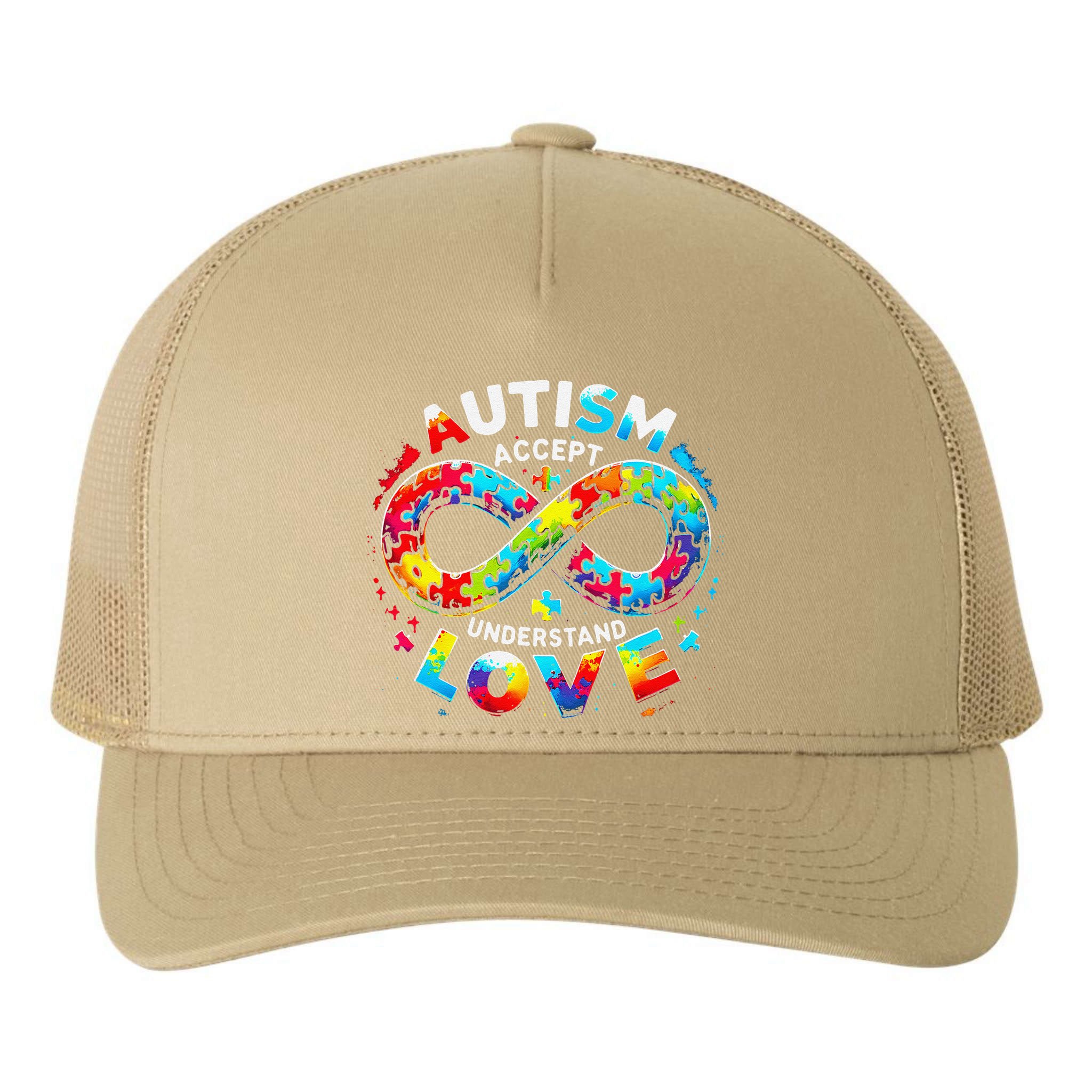 Autism Awareness Accept Understand Love Asd Support Autistic Yupoong Adult 5-Panel Trucker Hat