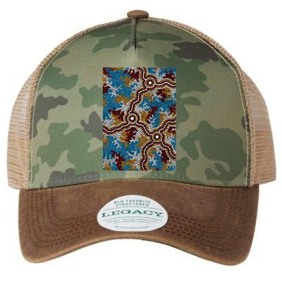 Aboriginal Art Authentic Wetland Dreaming Legacy Tie Dye Trucker Hat