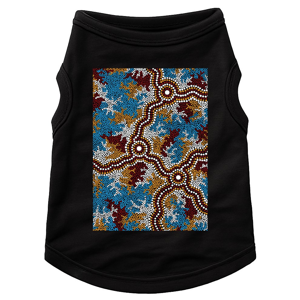Aboriginal Art Authentic Wetland Dreaming Doggie Tank