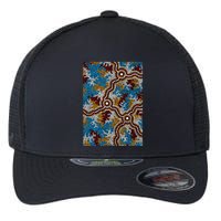 Aboriginal Art Authentic Wetland Dreaming Flexfit Unipanel Trucker Cap