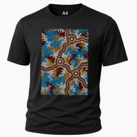 Aboriginal Art Authentic Wetland Dreaming Performance Shirt