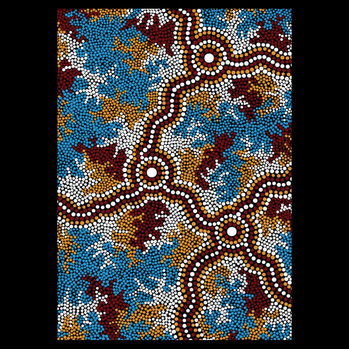 Aboriginal Art Authentic Wetland Dreaming Performance Shirt