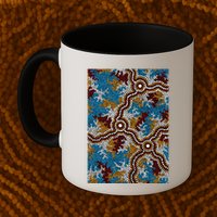 Aboriginal Art Authentic Wetland Dreaming Mug