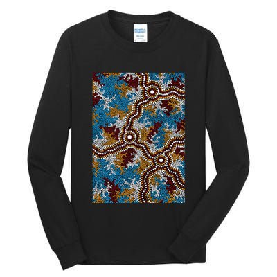 Aboriginal Art Authentic Wetland Dreaming Tall Long Sleeve T-Shirt