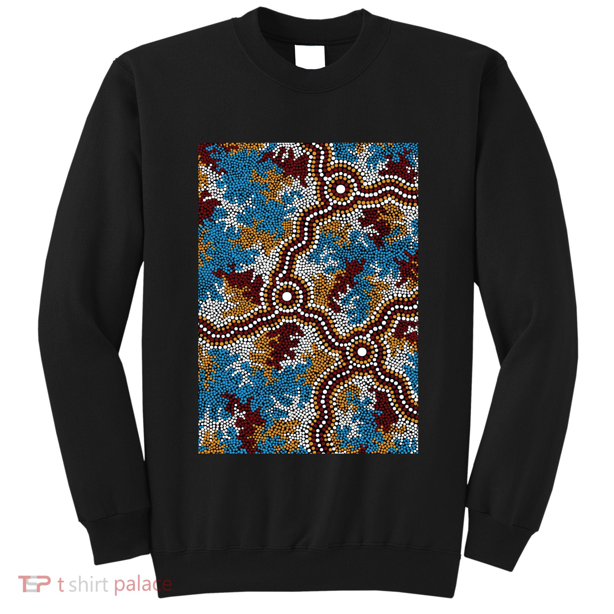 Aboriginal Art Authentic Wetland Dreaming Tall Sweatshirt