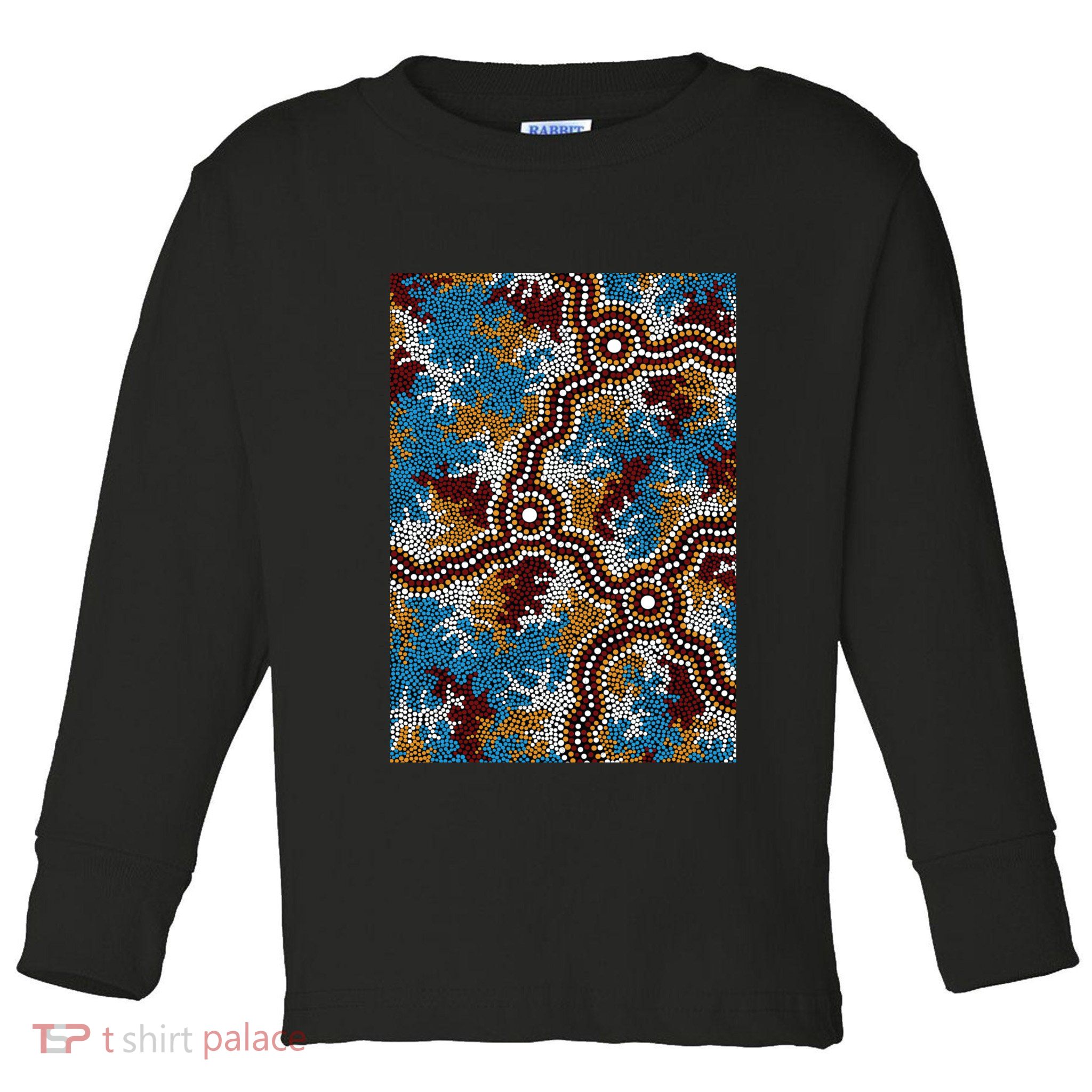 Aboriginal Art Authentic Wetland Dreaming Toddler Long Sleeve Shirt