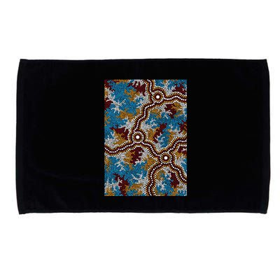 Aboriginal Art Authentic Wetland Dreaming Microfiber Hand Towel