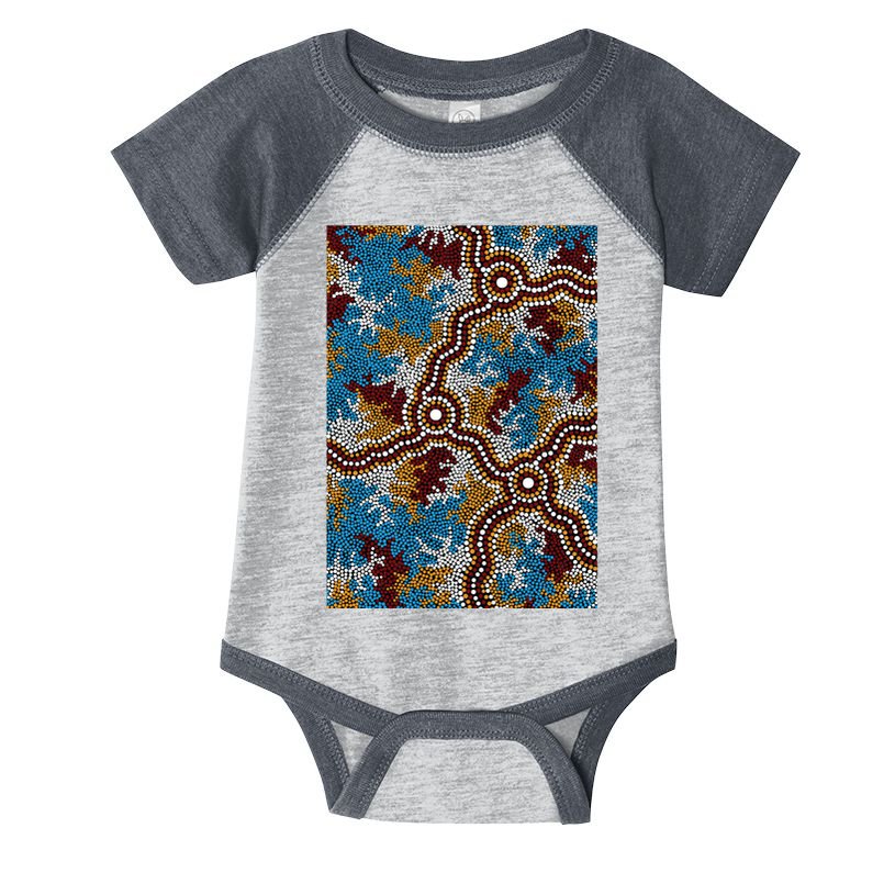 Aboriginal Art Authentic Wetland Dreaming Infant Baby Jersey Bodysuit