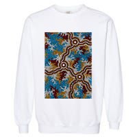 Aboriginal Art Authentic Wetland Dreaming Garment-Dyed Sweatshirt