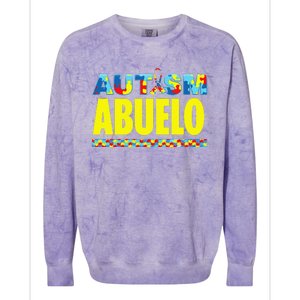 Autism Abuelo Awareness Support Colorblast Crewneck Sweatshirt