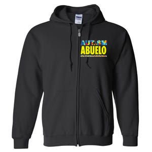 Autism Abuelo Awareness Support Full Zip Hoodie