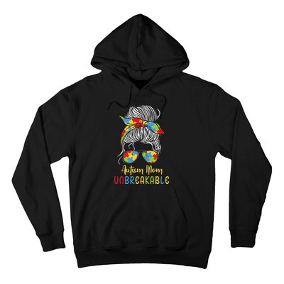 Autism Awareness Acceptance Autism Mom Unbreakable Hoodie