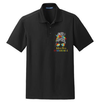 Autism Awareness Acceptance Autism Mom Unbreakable Dry Zone Grid Polo