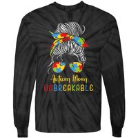 Autism Awareness Acceptance Autism Mom Unbreakable Tie-Dye Long Sleeve Shirt