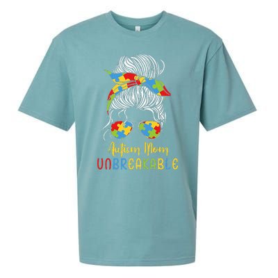 Autism Awareness Acceptance Autism Mom Unbreakable Sueded Cloud Jersey T-Shirt