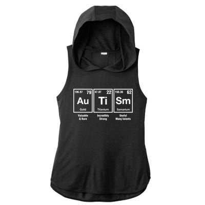 Autism Awareness Advocate Periodic Table Teacher Acceptance Gift Ladies PosiCharge Tri-Blend Wicking Draft Hoodie Tank