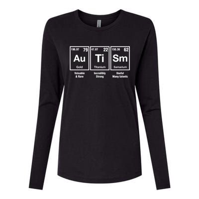 Autism Awareness Advocate Periodic Table Teacher Acceptance Gift Womens Cotton Relaxed Long Sleeve T-Shirt