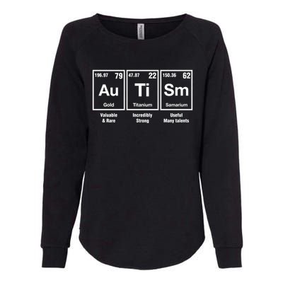 Autism Awareness Advocate Periodic Table Teacher Acceptance Gift Womens California Wash Sweatshirt