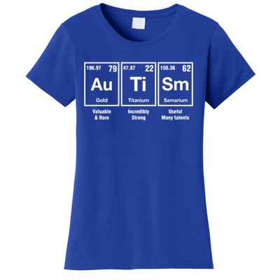 Autism Awareness Advocate Periodic Table Teacher Acceptance Gift Women's T-Shirt