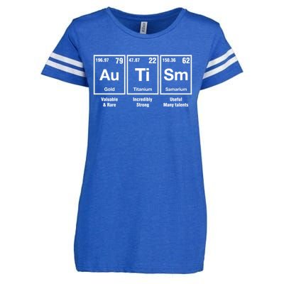 Autism Awareness Advocate Periodic Table Teacher Acceptance Gift Enza Ladies Jersey Football T-Shirt