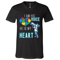 Autism Awareness Autism Mom And Dad V-Neck T-Shirt