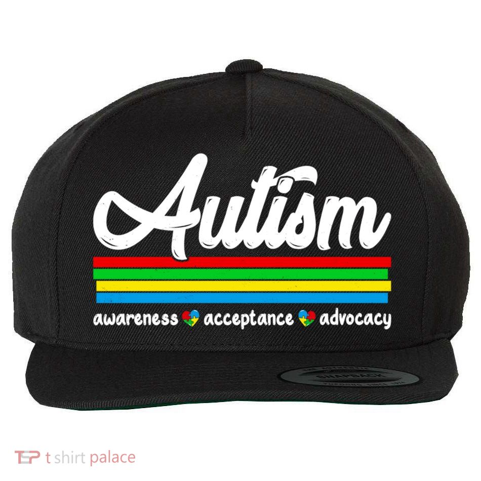 Autism Awareness Acceptance Advocacy Autism Awareness Month Great Gift Wool Snapback Cap
