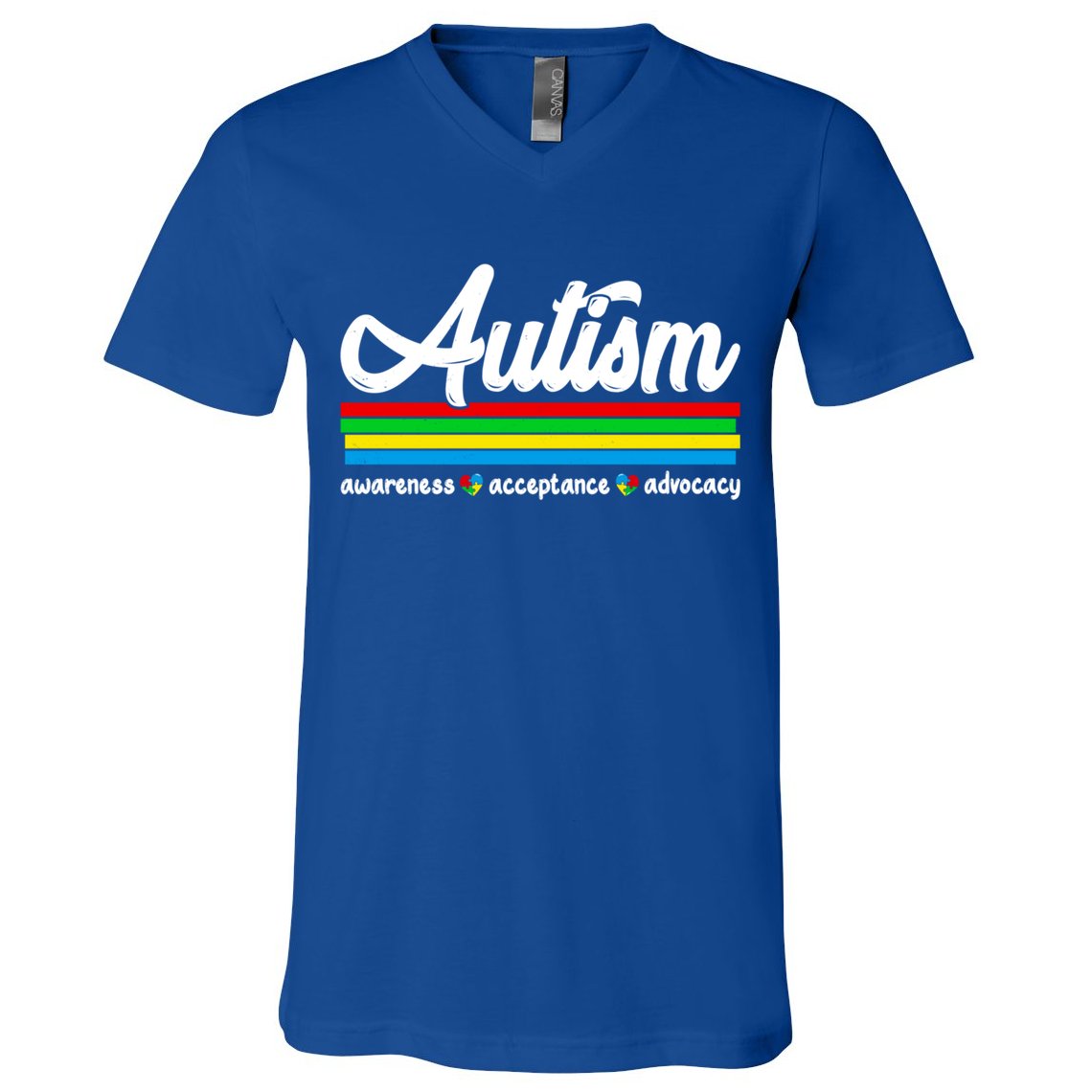 Autism Awareness Acceptance Advocacy Autism Awareness Month Great Gift V-Neck T-Shirt