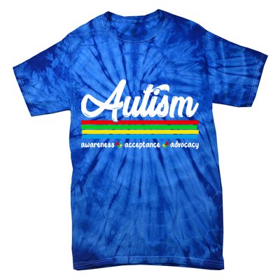 Autism Awareness Acceptance Advocacy Autism Awareness Month Great Gift Tie-Dye T-Shirt