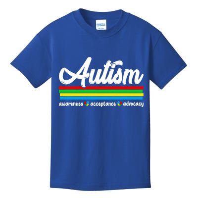 Autism Awareness Acceptance Advocacy Autism Awareness Month Great Gift Kids T-Shirt