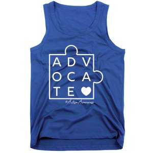 Autism Awareness Advocate Support Accept Adapt Advocate Gift Tank Top