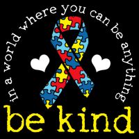 Autism Awareness Be Kind Kindness Ribbon Heart Cooling Performance Crew T-Shirt