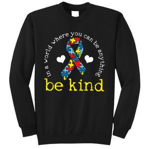 Autism Awareness Be Kind Kindness Ribbon Heart Sweatshirt